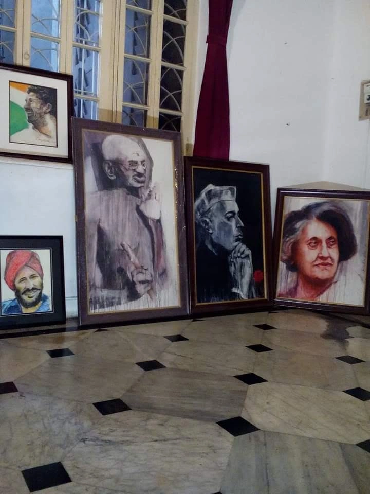 Portrait painting by Swagata Bose